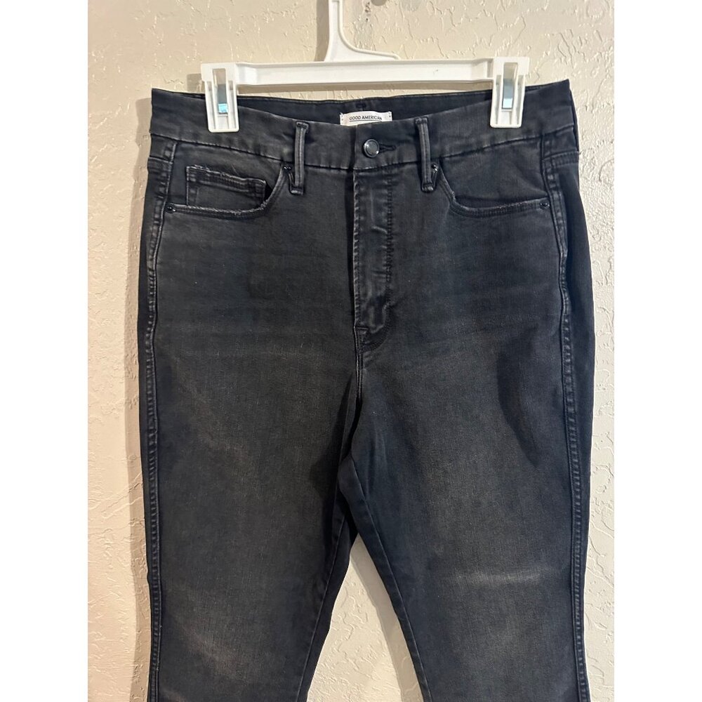 Y Good American Black Good Straight Raw Edge Cotton Casual Jeans - Picture 7 of 12